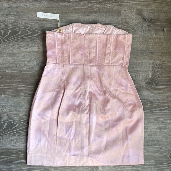 NEW meshki tina strapless corset dress in pink - Picture 3 of 9